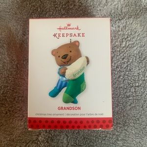 2013 Hallmark Keepsake Ornament Grandson Christmas Holiday New Brown Bear